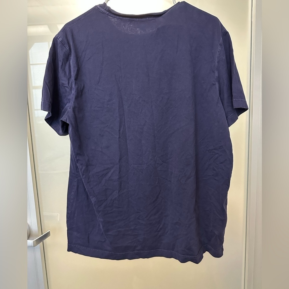 Lacoste Men’s Blue T-Shirt size X-Large Regular Fit raised “Lacoste” print logo - Picture 4 of 5